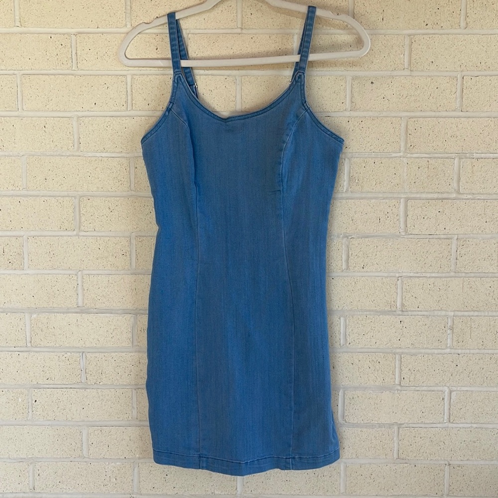 Denim mini dress